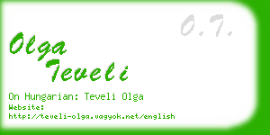 olga teveli business card